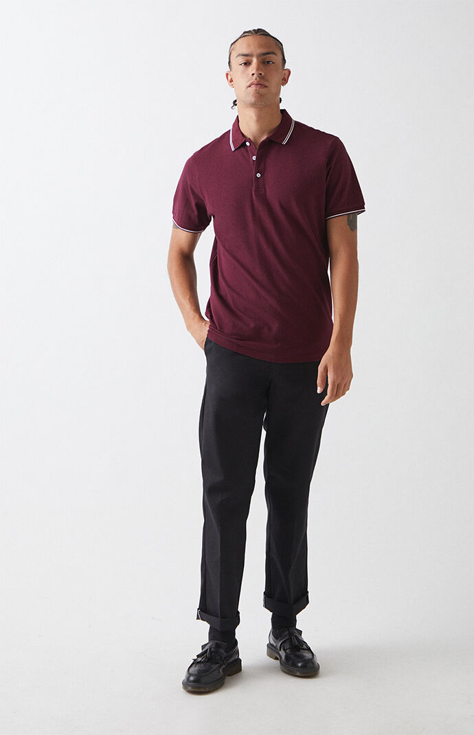 Pique Stripe Polo Shirt