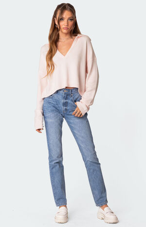 Marcie Oversized Cropped Sweater image number 3