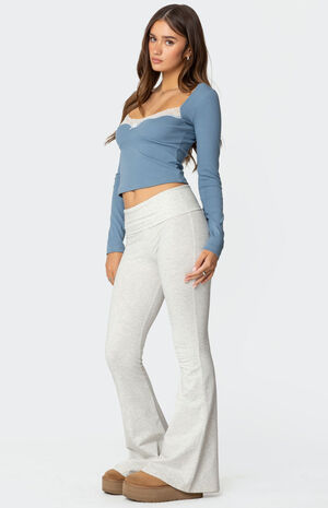 Morgyn Lace Trim Ribbed Top image number 3