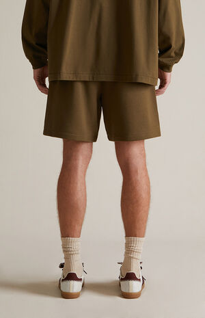 Olive Fleece Soccer Sweat Shorts image number 6