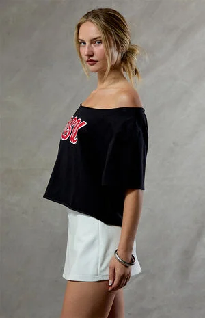 Ohio State Off-The-Shoulder Oversized T-Shirt image number 3