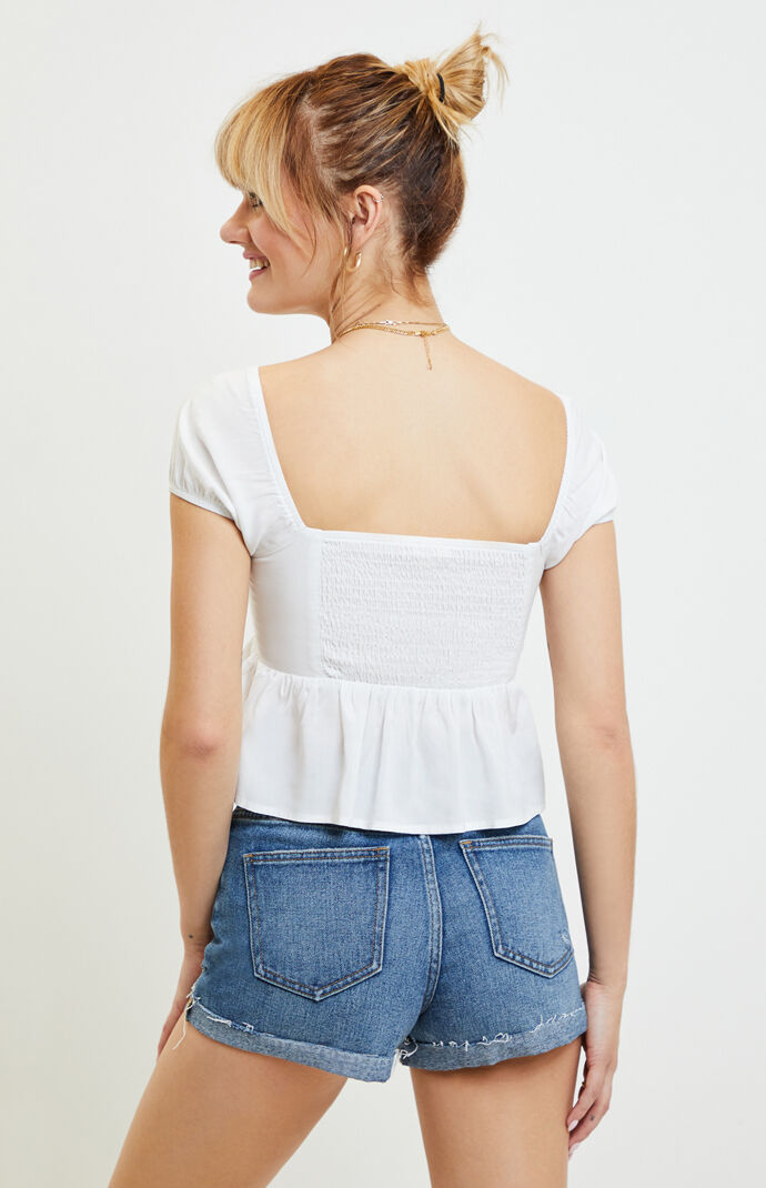 Cinched Babydoll Top