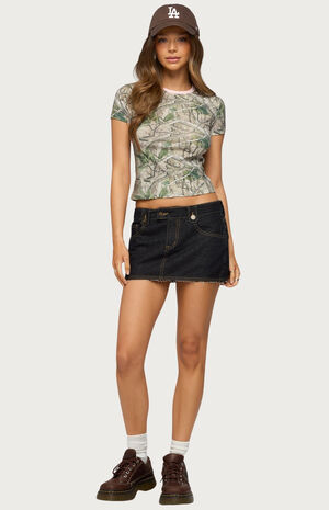 Noura Denim Mini Skirt image number 5