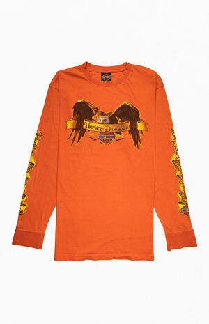 Orange Harley Long Sleeve T-Shirt image number 2