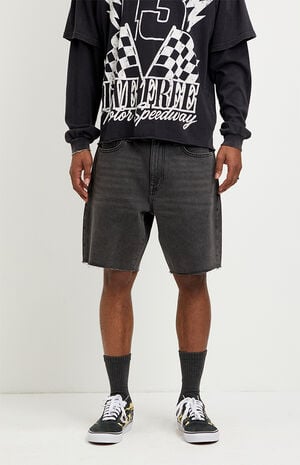 Harrison Cutoff Jean Shorts Black image number 2
