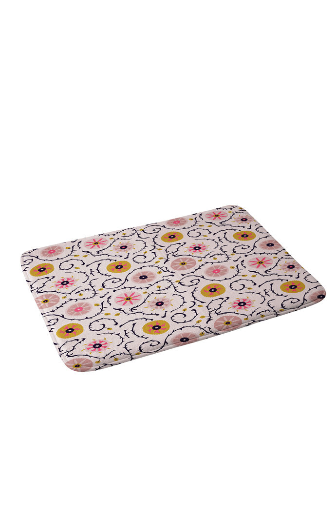 Suzani Pink Memory Foam Bath Mat