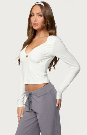 Lovisa V Neck Long Sleeve Top image number 2