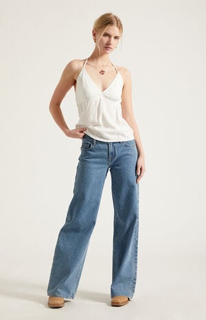 Casey Low Rise Baggy Jeans Medium Indigo Wash image number 6