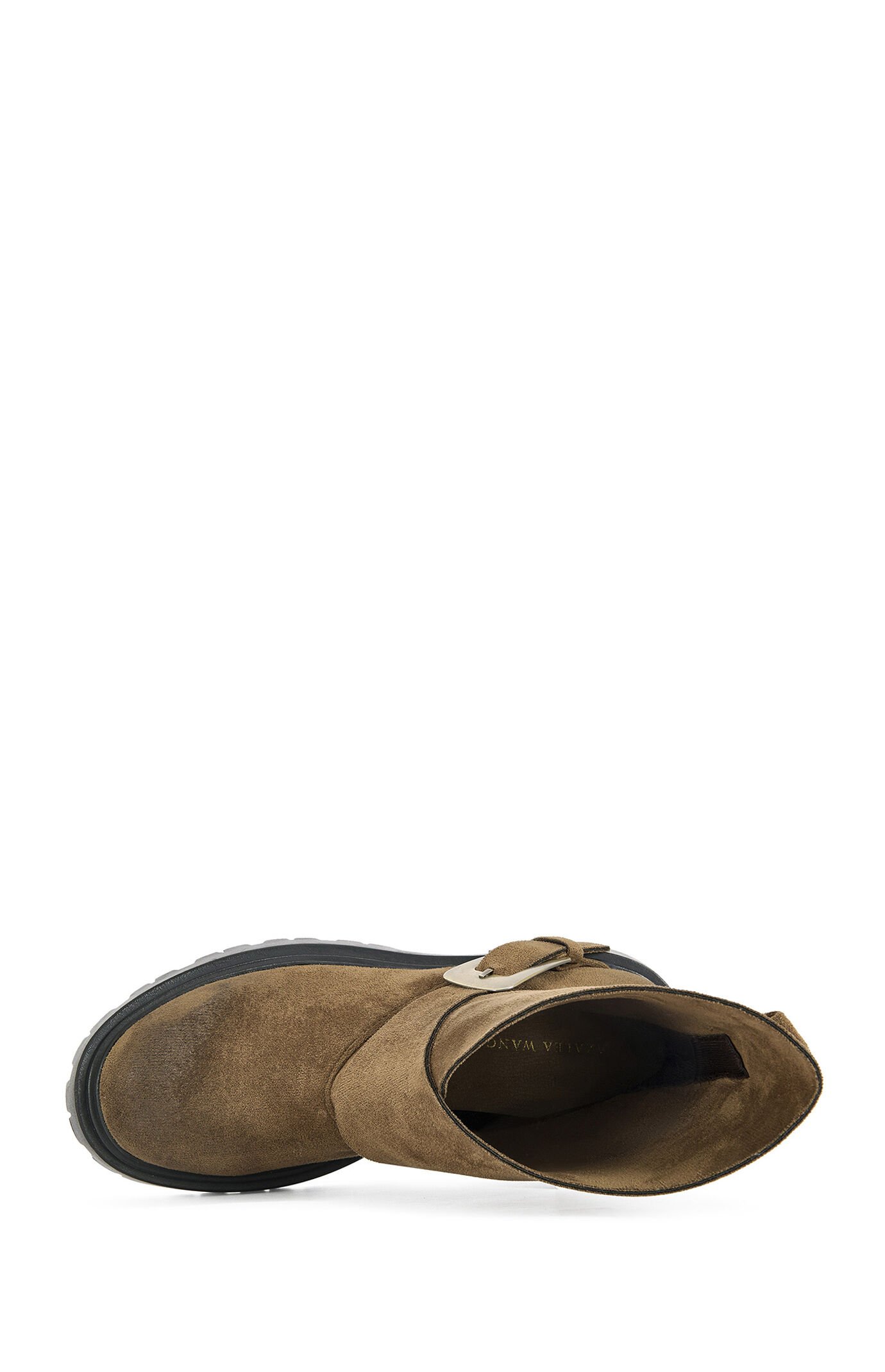 AZALEA WANG Women's Phrixus Faux Suede Asymmetrical Combat Boots