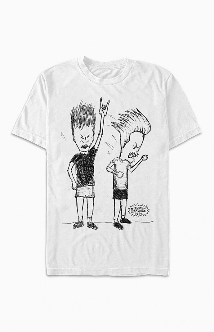 Beavis And Butthead Rock Sketch T-Shirt