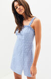 Linen Ruffle Mini Dress Linen Ruffle Mini Dress image number null