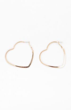Mega Heart Hoop Earrings image number 2