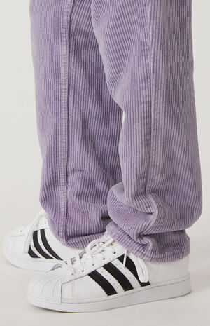 Lilac Corduroy Straight Leg Jeans image number 5