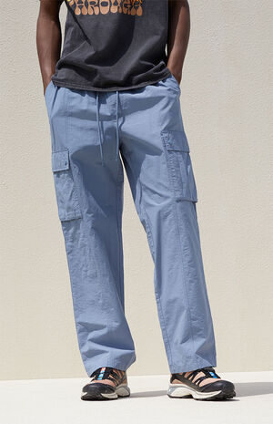 Blue Baggy Cargo Pants image number 3