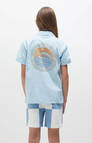 Patchwork Denim Volley Shorts image number 3