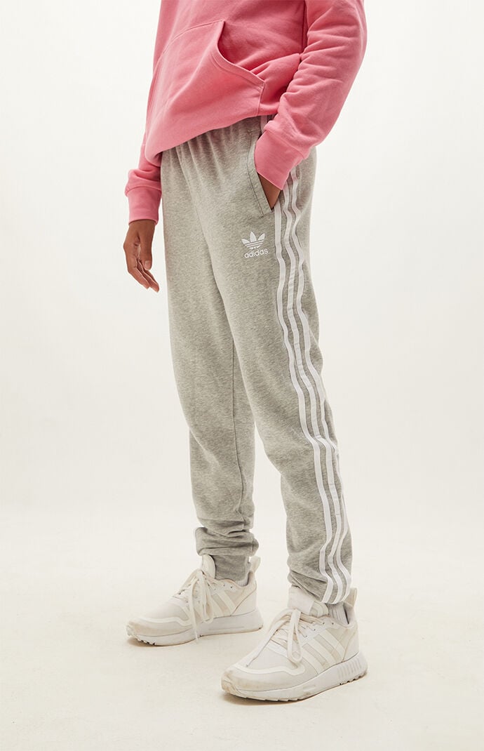 Adidas trefoil joggers grey