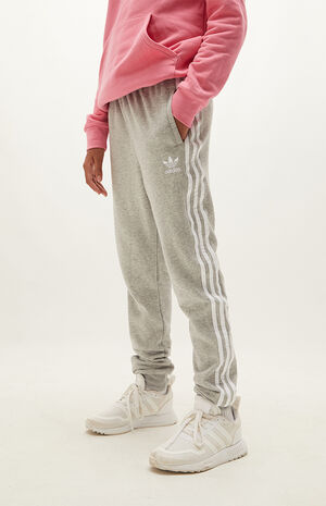 Kids Heather Grey&nbsp;Trefoil Sweatpants image number 1