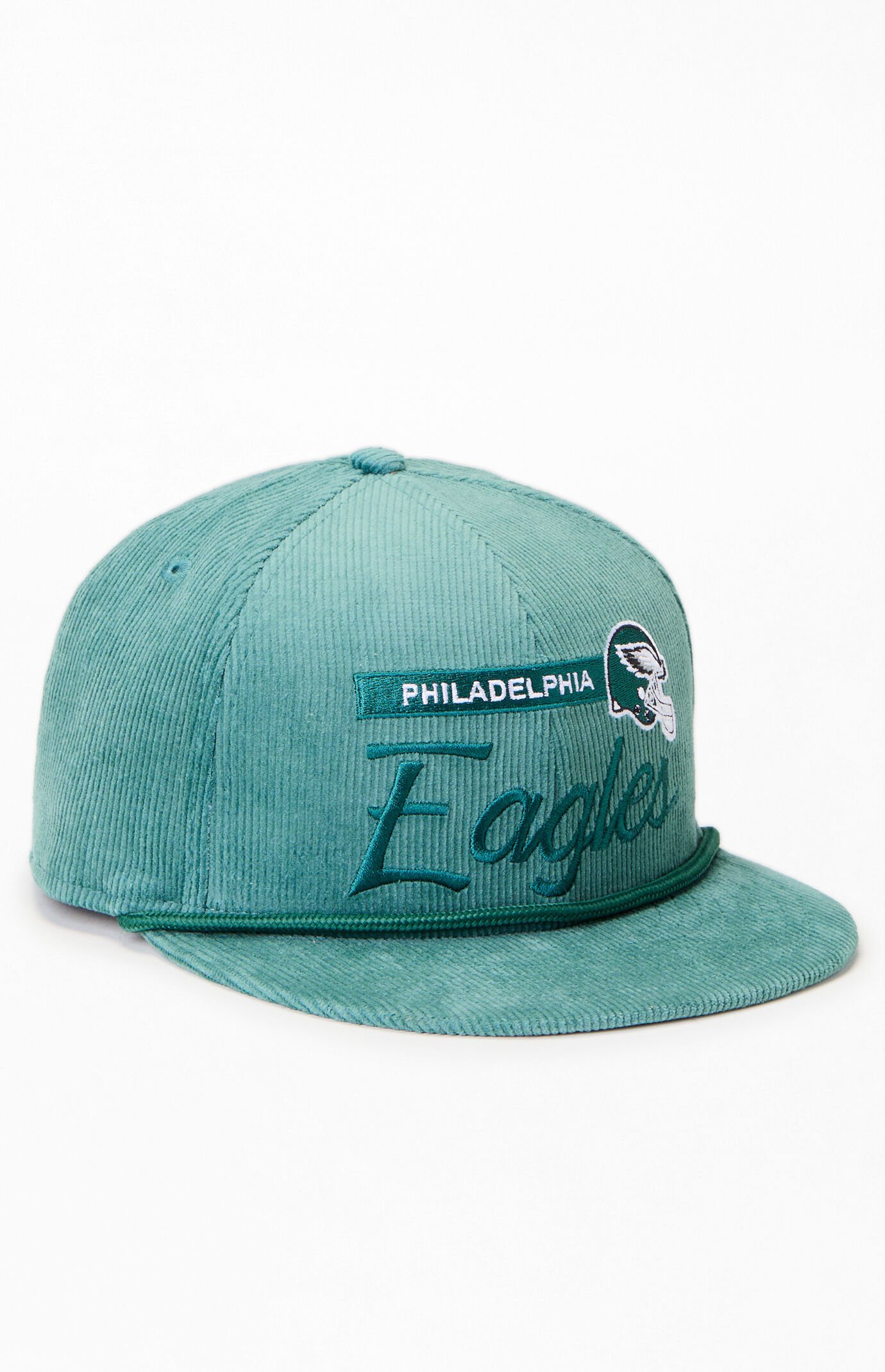 New Era Green Philadelphia Eagles 9FIFTY Corduroy Rope Trim Snapback Hat