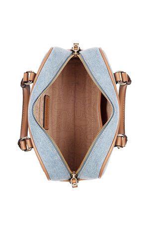 Denim Logo Mini Satchel Crossbody Bag image number 6