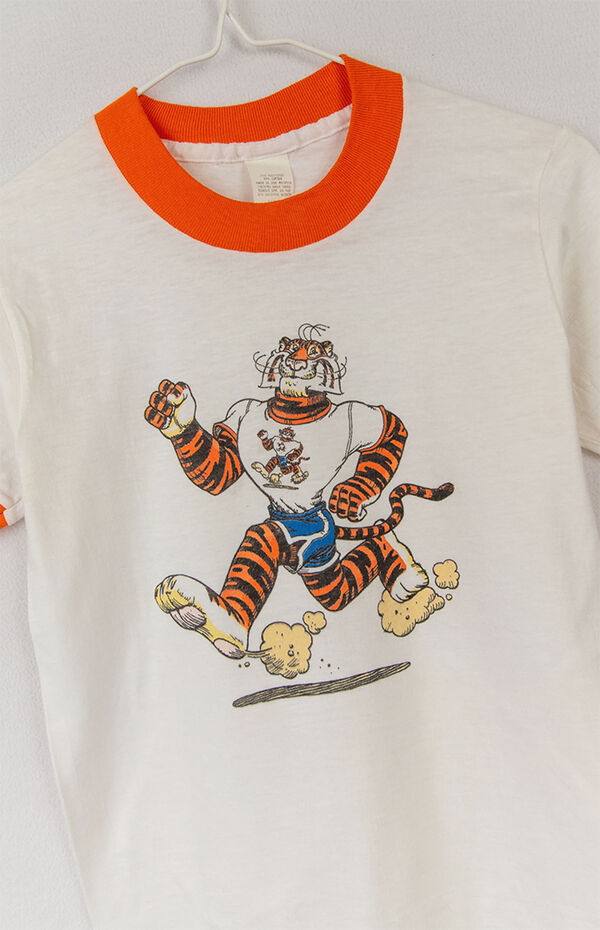 Upcycled Tiger Ringer T-Shirt