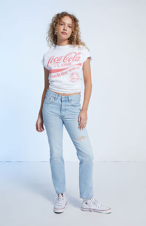 501 Light Indigo Mid Rise Jeans image number 1