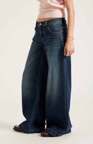 Sloane Low Rise Ultra Baggy Jeans Dark Blue image number 3