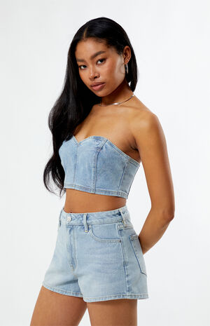 Glitter Frost Denim Tube Top image number 2