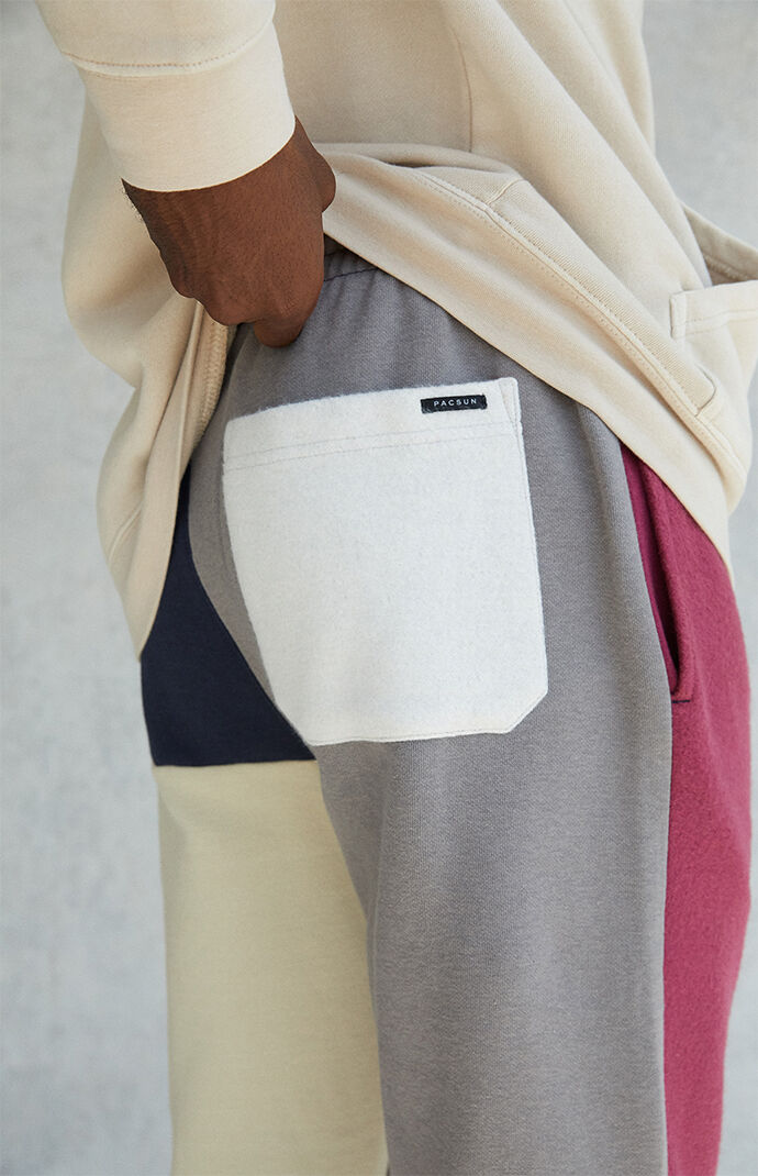 Basic Patchwork Sweat Pants