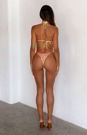 Polka Dot & Striped Finlea Reversible Tie Side Bikini Bottom image number 3