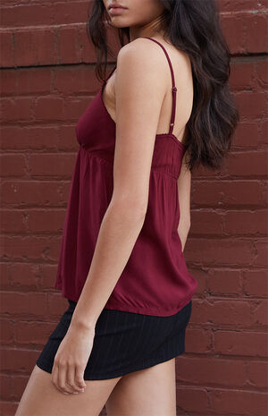 Burgundy Bow Edith Tank Top image number 2