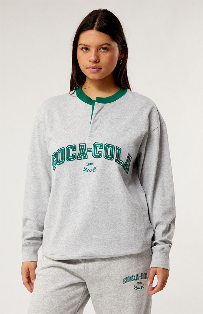 Coca Cola By PacSun Vintage Quarter Snap Long Sleeve T Shirt PacSun