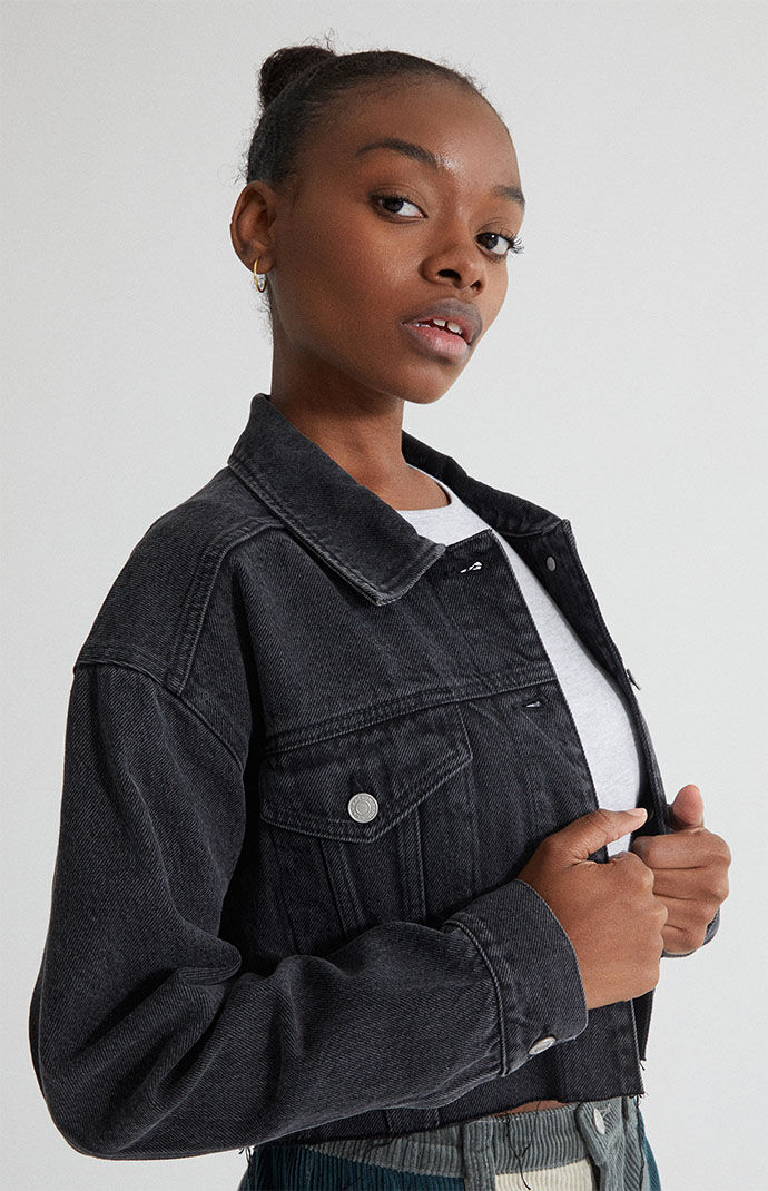 Pacsun black jean jacket outlet