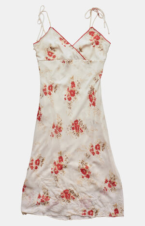 90s Floral Midi V-Neck Dress image number 1