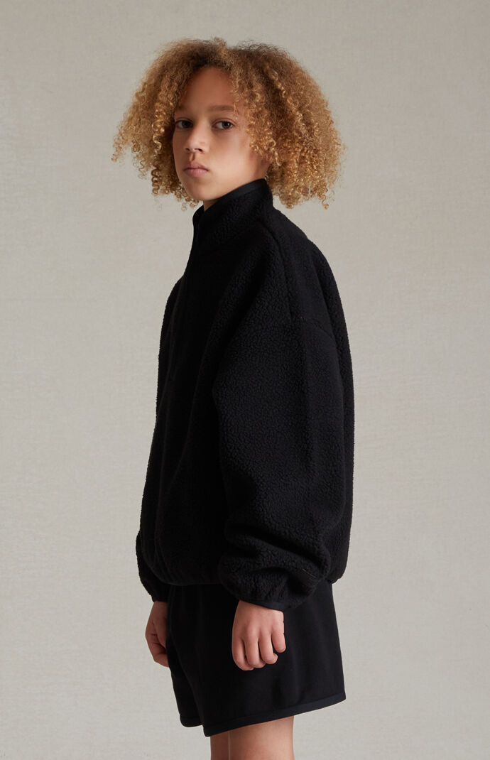 国内発送☆FEAR OF GOD☆CLASSIC FIT FLEECE ZIP UP/JET BL Fear of God Essentials CLASSIC FIT FLEECE ZIP-UP HOODIE