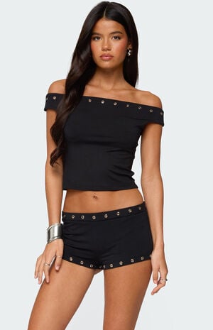 Neriah Grommet Off Shoulder Top image number 1