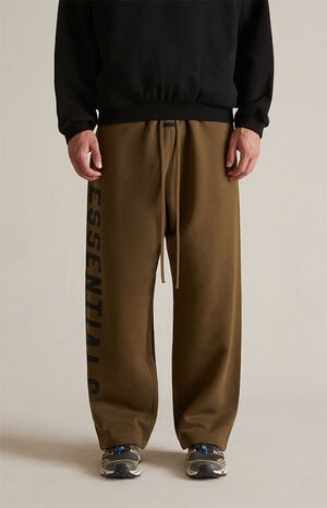 Olive Fleece Relaxed Sweatpants image number 3