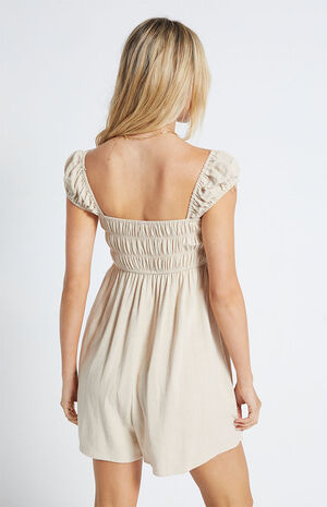 Smocked Cap Sleeve Romper image number 4