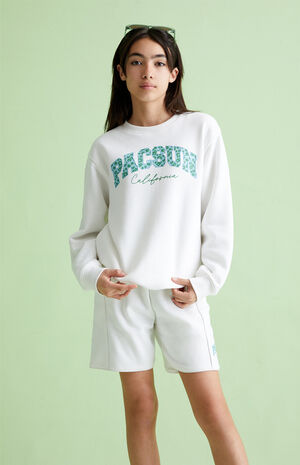 White Crew Neck Sweatshirt image number 3