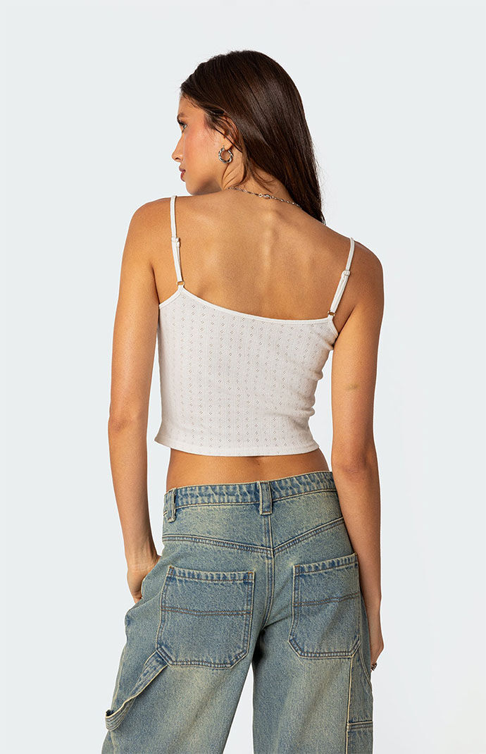 Edikted Divine Hearts Pointelle Tank Top