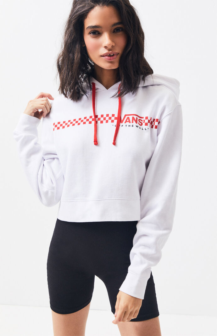 vans hoodie checkered sleeves