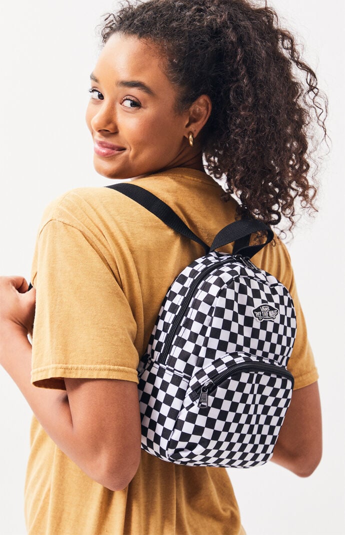 vans black mini backpack