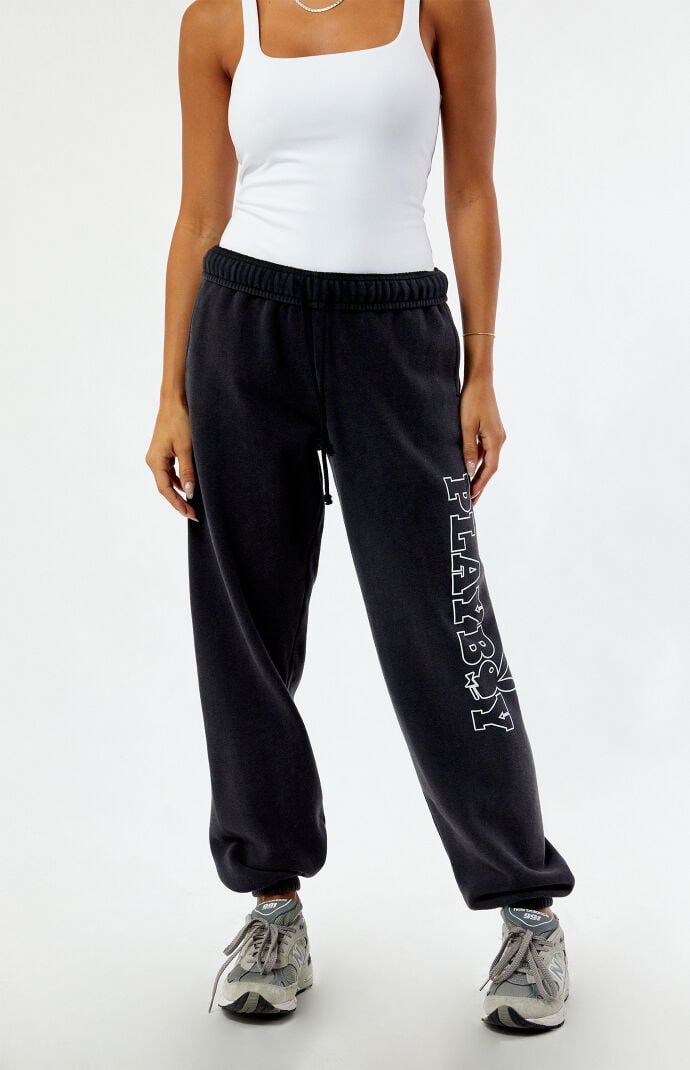 Playboy By PacSun Black Classic Boyfriend Sweatpants PacSun
