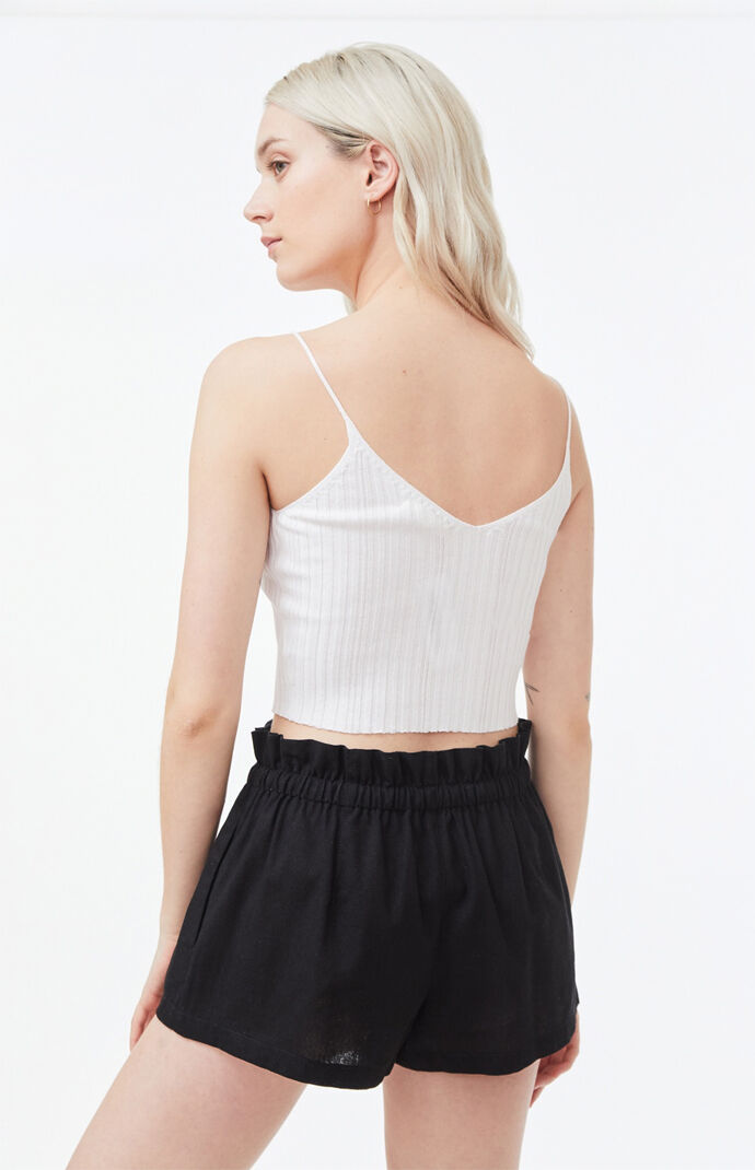 Double V Ribbed Tank Top