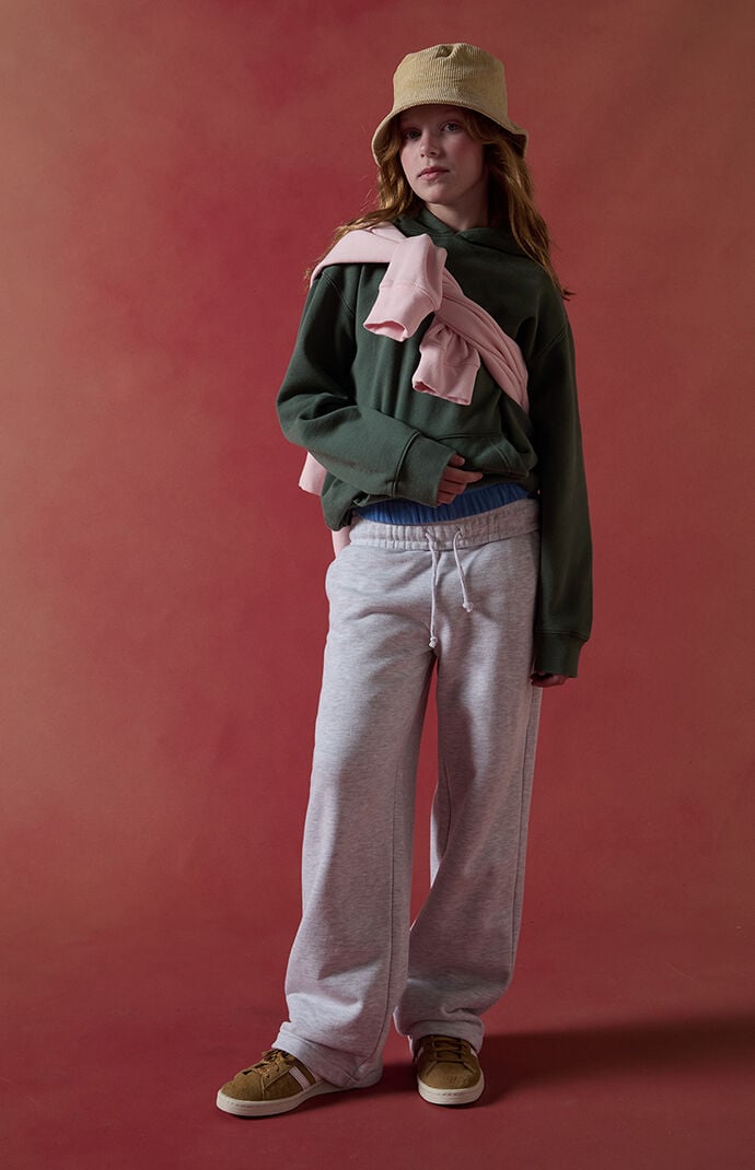 Pacsun Kids Heather Grey Ultra Baggy Sweatpants