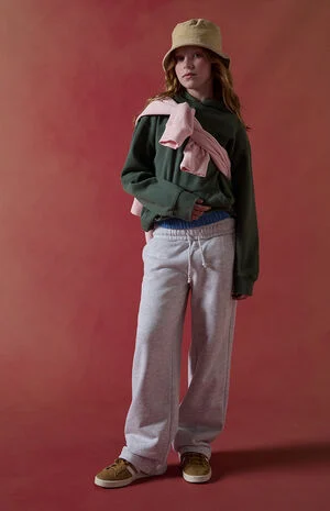 Heather Grey Ultra Baggy Sweatpants image number 1