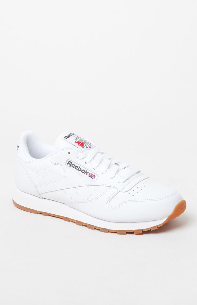 Reebok Classic Leather White Shoes Pacsun