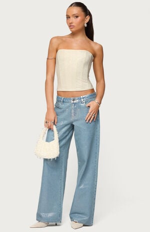 Vezza Strapless Rhinestone Corset image number 5