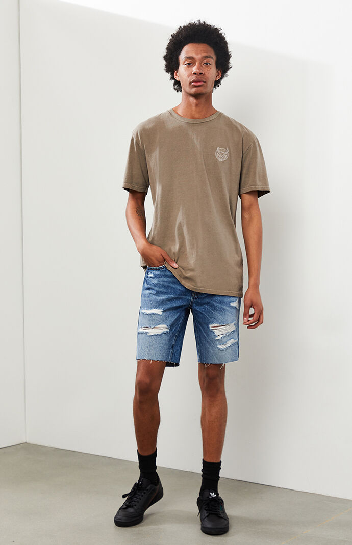 Medium Ripped Denim Shorts