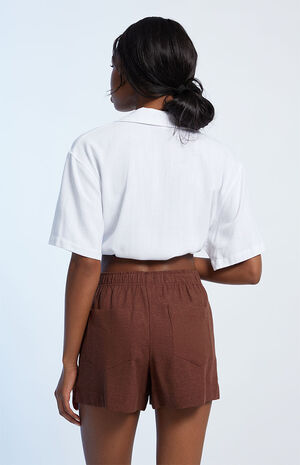 Pull-On Linen Shorts image number 3