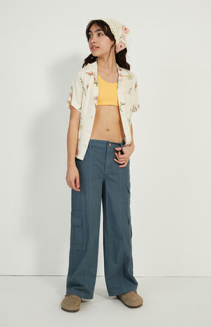 Dark Slate Low Rise Cargo Puddle Pants image number 2